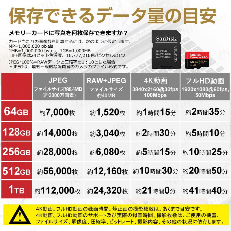 マイクロsdカード microSDXC 128GB SanDisk V30 A2 R:200MB/s W:90MB/s U3 SD変換アダプター付SDSQXCD-128G-GN6MA海外パッケージ Nintendo Switch対応 翌日配達｜jnh｜13