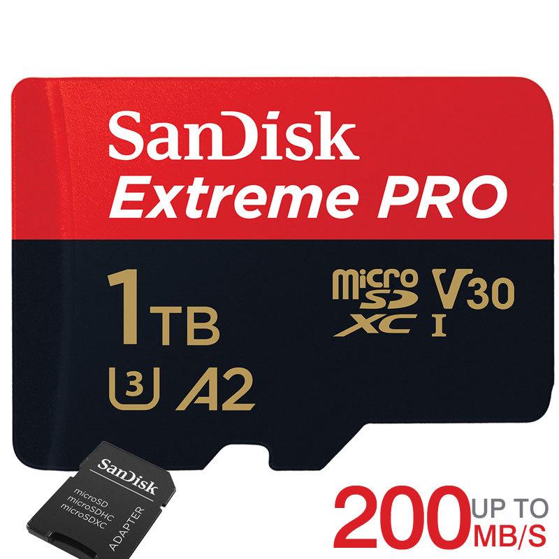 マイクロsdカード microSDXC 1TB SanDisk V30 A2 R:200MB/s W:140MB/s UHS-I U3 SDSQXCD-1T00-GN6MA海外パッケージ 翌日配達 送料無料｜jnh