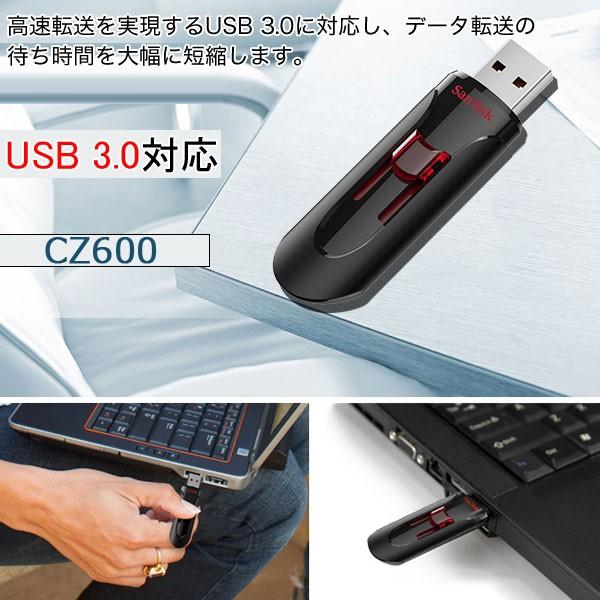 2個セットお買得 USBメモリ 64GB SanDisk サンディスク Cruzer Glide USB3.0対応 超高速 海外向けパッケージ品 翌日配達送料無料｜jnh｜02