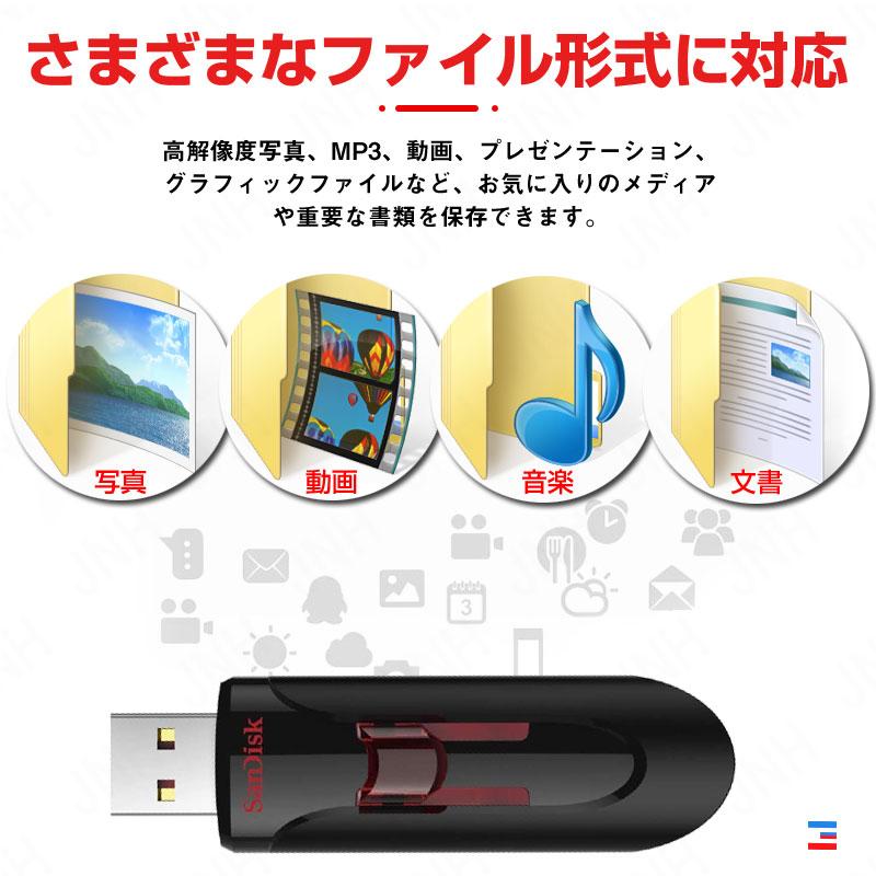 USBメモリ 64GB SanDisk サンディスク Cruzer Glide USB3.0対応 SDCZ600-064G-G35海外パッケージ 翌日配達対応 衝撃セール 送料無料｜jnh｜07