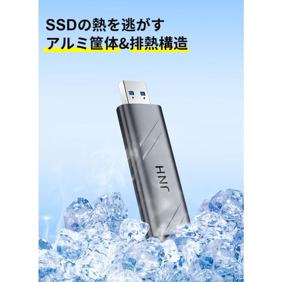 JNH ポータブル SSD 外付け 512GB 1050MB/s USB3.2 Gen2 10Gbps Type-A
