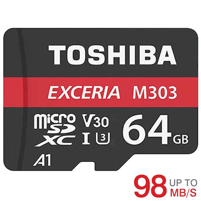 microSDXC 64GB東芝 Toshiba 超高速UHS-I U3 V30 R:98MB 4K対応 秋のセール 人気ブレゼント! 海外パッケージ s W:65MB アプリ最適化A1 贈答