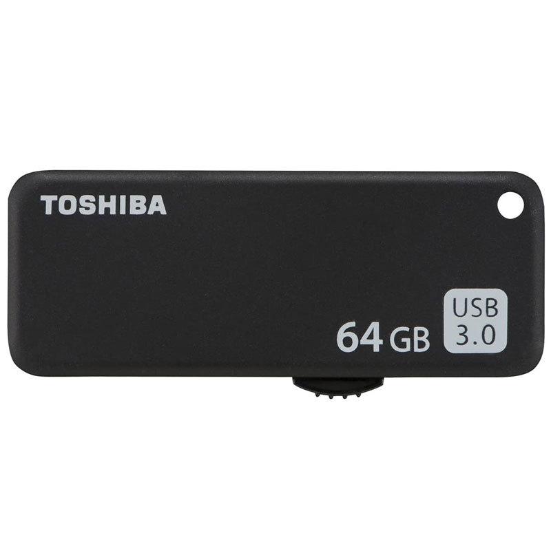 USBメモリ64GB 東芝 TOSHIBA USB3.0 TransMemory R:150MB/s スライド式 ブラック THN-U365K0640C4海外パッケージ 翌日配達 送料無料｜jnh