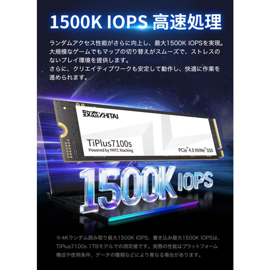 ZHITAI YMTC ZHITAI 1TB 内蔵SSD NVMe 2.0 M.2 2280 R:7400MB/s W