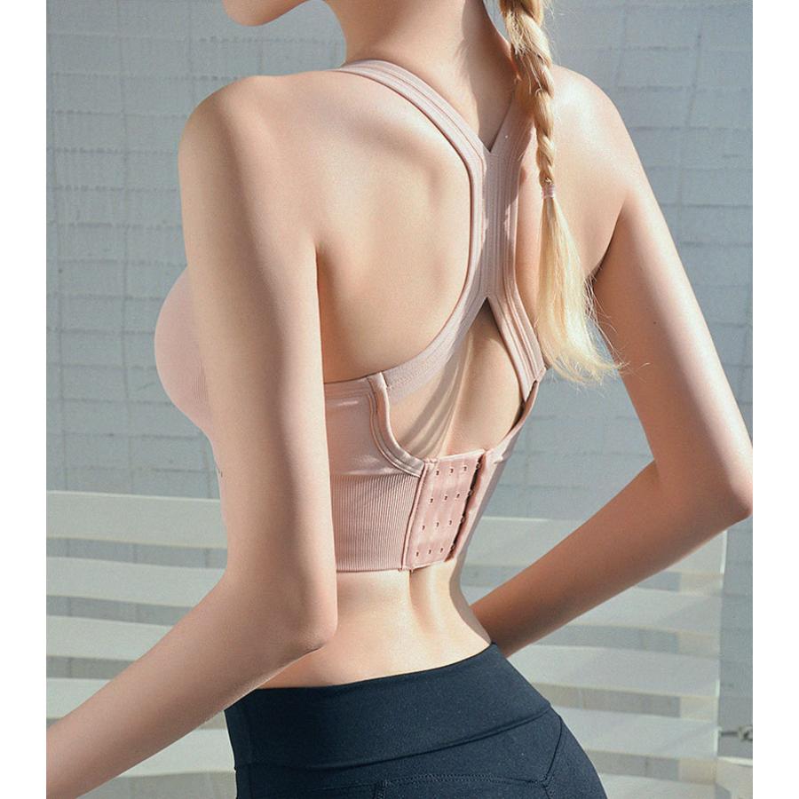 スポーツブラ 4段階調整ホック スポブラ スポーツウェア ノン