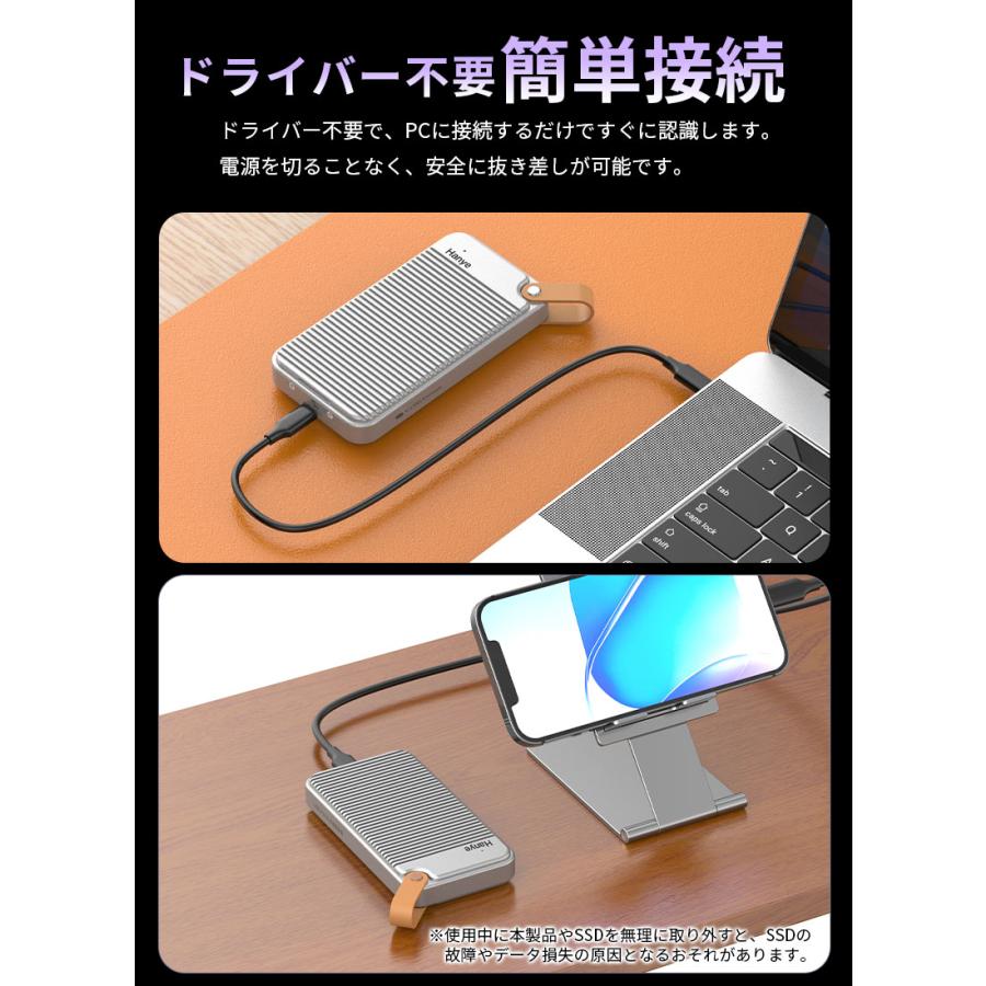 Hanye M.2 SSD ケース 40Gbps高速転送 USB4 Thunderbolt 4/3互換 PCIe