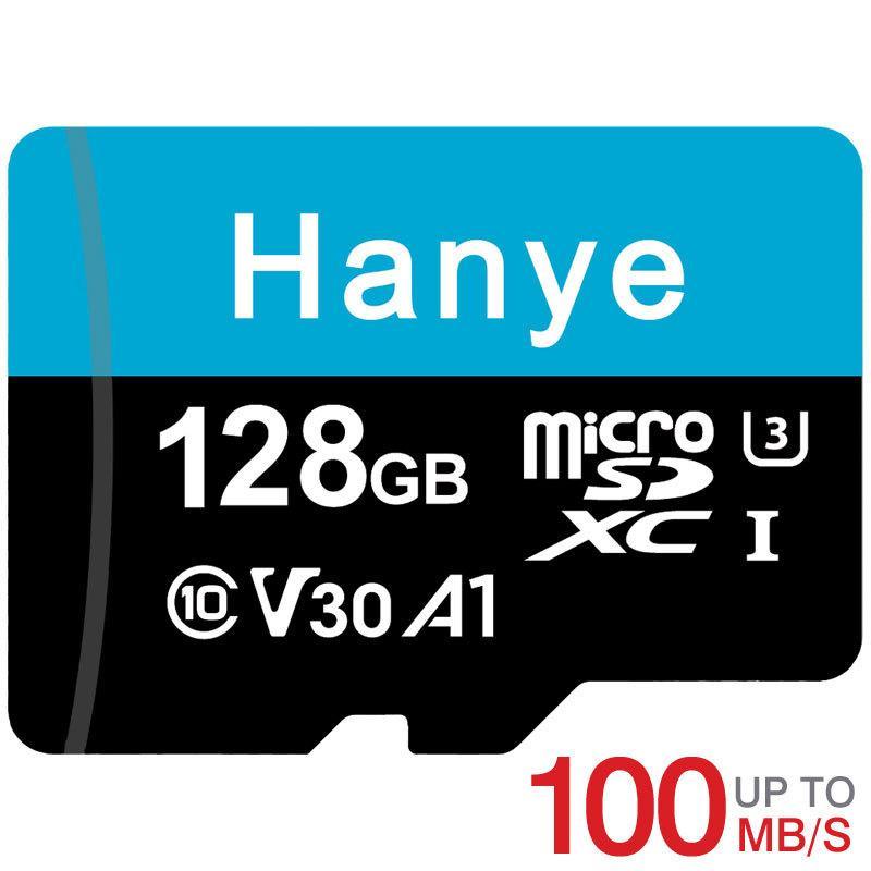 microSDXC 128GB Hanye R100MB/s Class10 UHSI U3 V30 4K UltraHD A1 【V