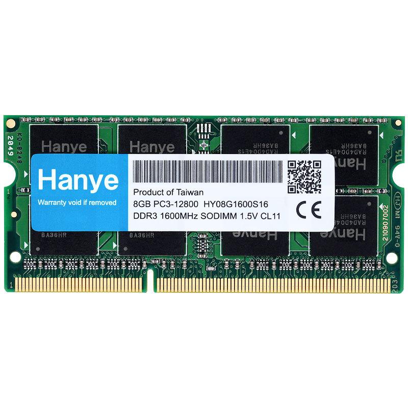ノートPC用メモリ Hanye DDR3 1600 SO-DIMM PC3 12800 16GB(8GBx2枚) 1.5V CL11 204 PIN 【5年保証 】 翌日配達・ネコポス送料無料｜jnhshop｜03