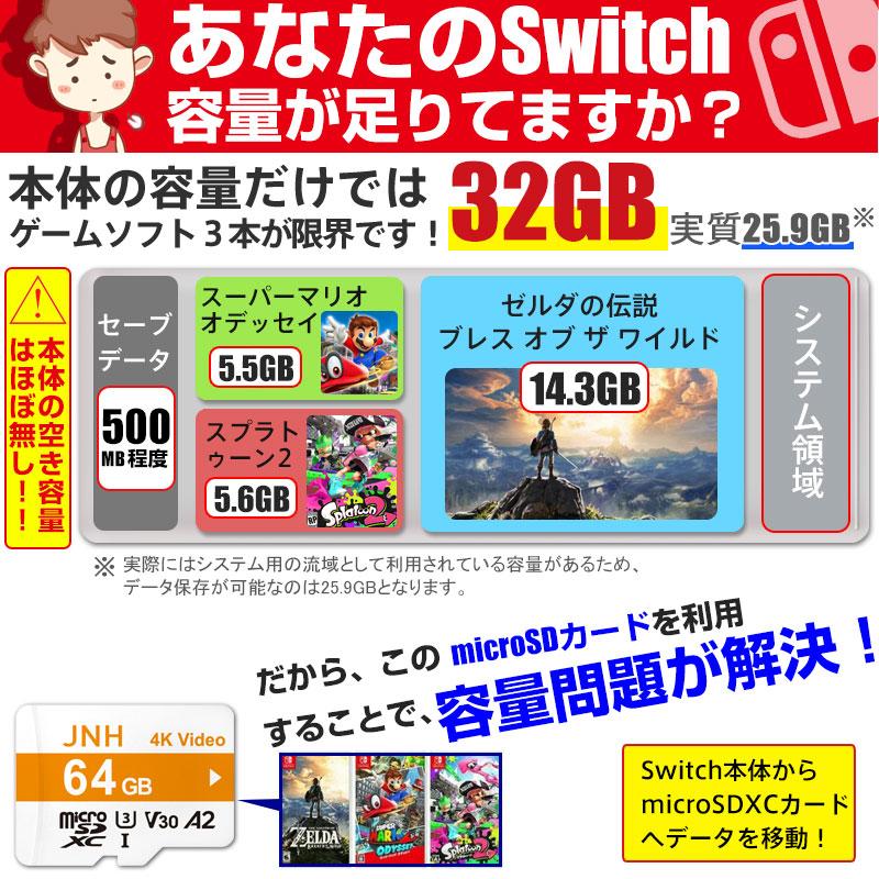 microSDXC 64GB JNH R:100MB/s W:80MB/s Class10 UHS-I U3 V30 4K Ultra HD A2対応 国内5年保証 Nintendo Switch/GoPro動作確認済｜jnhshop｜05