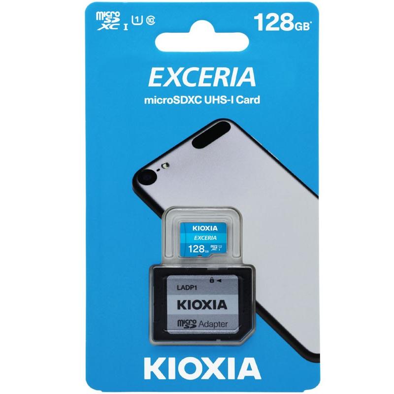 microSDXC 128GB Kioxia   EXCERIA UHS-I U1 超高速100MB/S Class10 SDアダプター付き LMEX1L128GG2 海外パッケージ 翌日配達・ネコポス送料無料｜jnhshop｜02