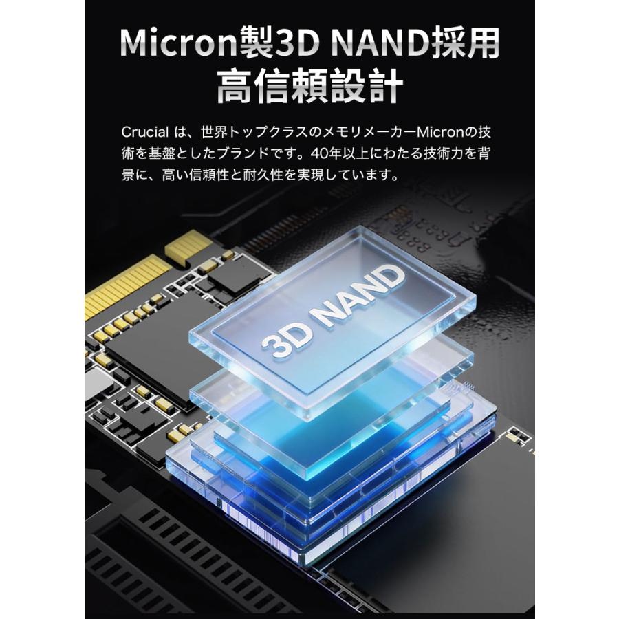 crucial（クルーシャル） 500GB NVMe PCIe M.2 SSD P1 Type2280