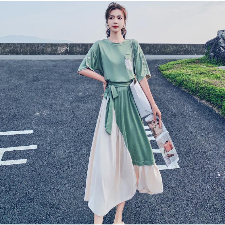 日本 ワンピース レディース 夏 半袖 Aライン 重ね着風 体型カバー 着痩せ 異素材 切り替え デート Ol 二次会 カジュアル おしゃれ 30代 40代 50代 キレイめ Whitesforracialequity Org