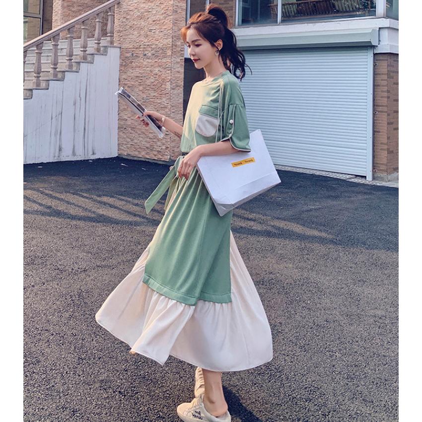 美しい ワンピース レディース 夏 半袖 Aライン 重ね着風 体型カバー 着痩せ 異素材 切り替え デート Ol 二次会 カジュアル おしゃれ 30代 40代 50代 キレイめ Whitesforracialequity Org