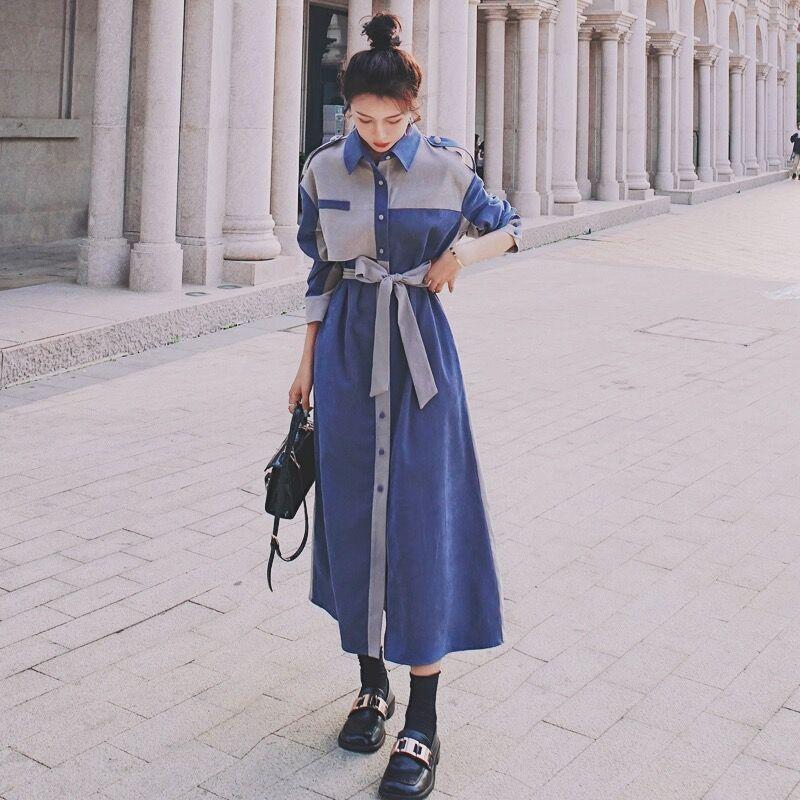 春コーデ ワンピース レディース 春 秋 Aライン ロング キレイめ シャツ 長袖ワンピース 切り替え 体型カバー 秋 着痩せ おしゃれ 代 30代 40代 50代 G16 Qun73 J N 通販 Yahoo ショッピング