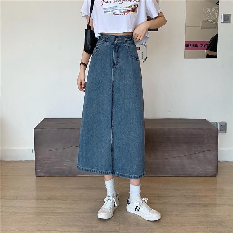 ロングスカート デニムスカート レディース スカート Aライン ロング丈