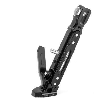 汎用 バイク サイドスタンド 長さ調整 アルミ合金(黒) 17~22.5cm