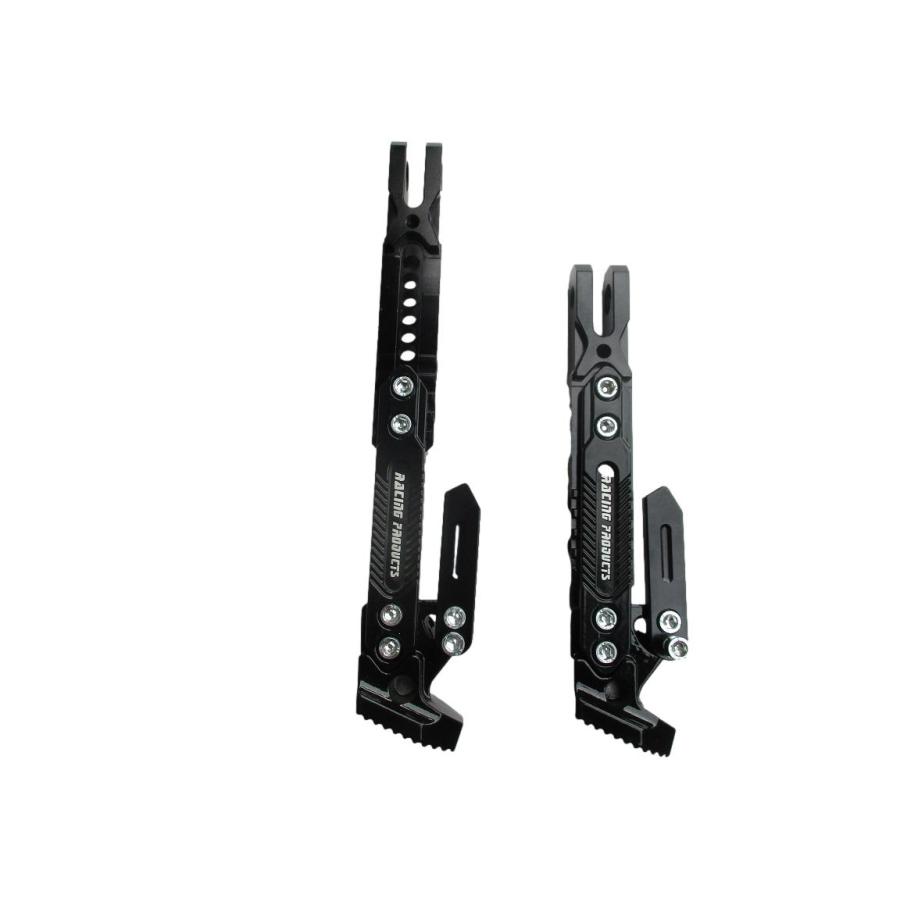 汎用 バイク サイドスタンド 長さ調整 アルミ合金(黒) 17~22.5cm