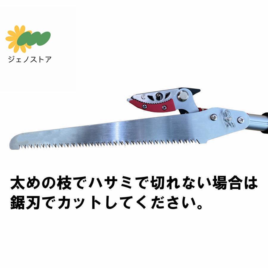 コンパクトに収納できる 高枝切りバサミ 最長 3m 高枝切りのこぎり 高枝切り鋏 高枝切鋏 剪定鋏 高枝きりばさみ 超軽量 軽量 軽い はさみ 鋏 太い枝 伸縮｜jnou-store｜08