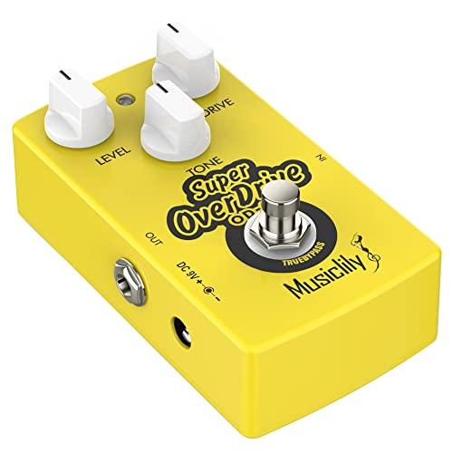 オーバードライブペダル 9V電源 Musiclily Pro Super Overdrive ギターエフェクター DC 9V アダプター