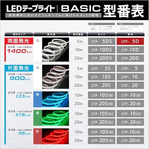 【人気商品】ハタヤ LEDテープライト 5m ライトのみ 両面発光タイプ LTP ハタヤ LEDテープライト 5m ライトのみ 両面発光タイプ LTP-5D
