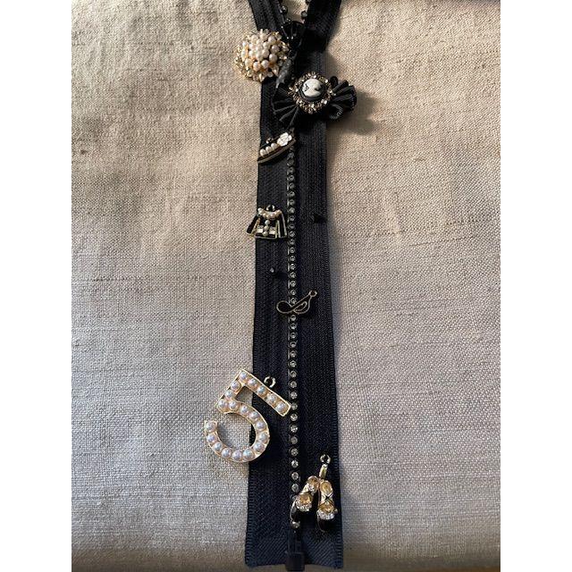 キラキラ ファスナーネックレス キット 黒 No.243 : ジョアン - 通販