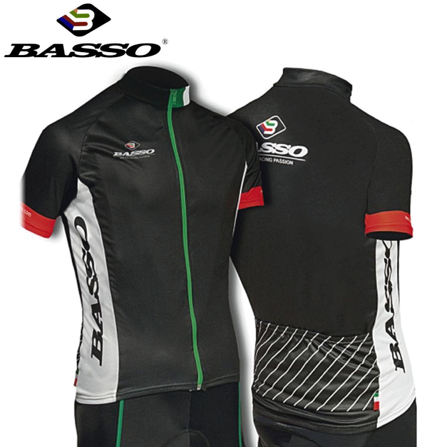 BASSO 半袖ジャージ BK/S | バッソ 上着 メンズ 男 自転車 アパレル