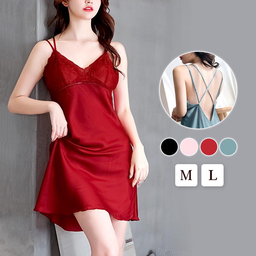 レース ルームウェア パジャマ 部屋着 レースキャミソール ワンピース