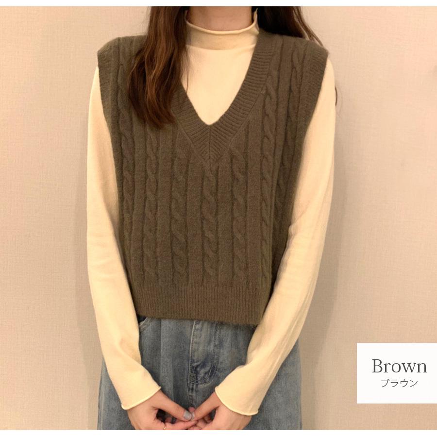 ニットベスト トップス 韓国ファッション 秋冬 韓国 秋服 大人