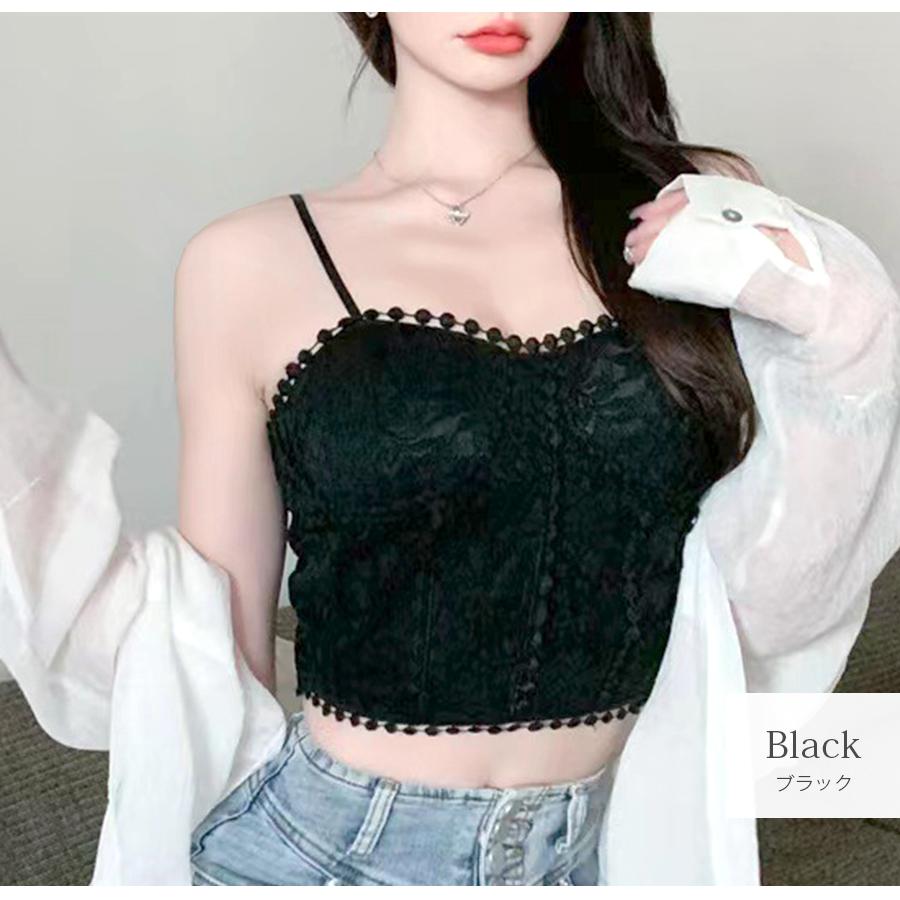 カップ付きキャミソール ビスチェ ショート丈トップス セクシー