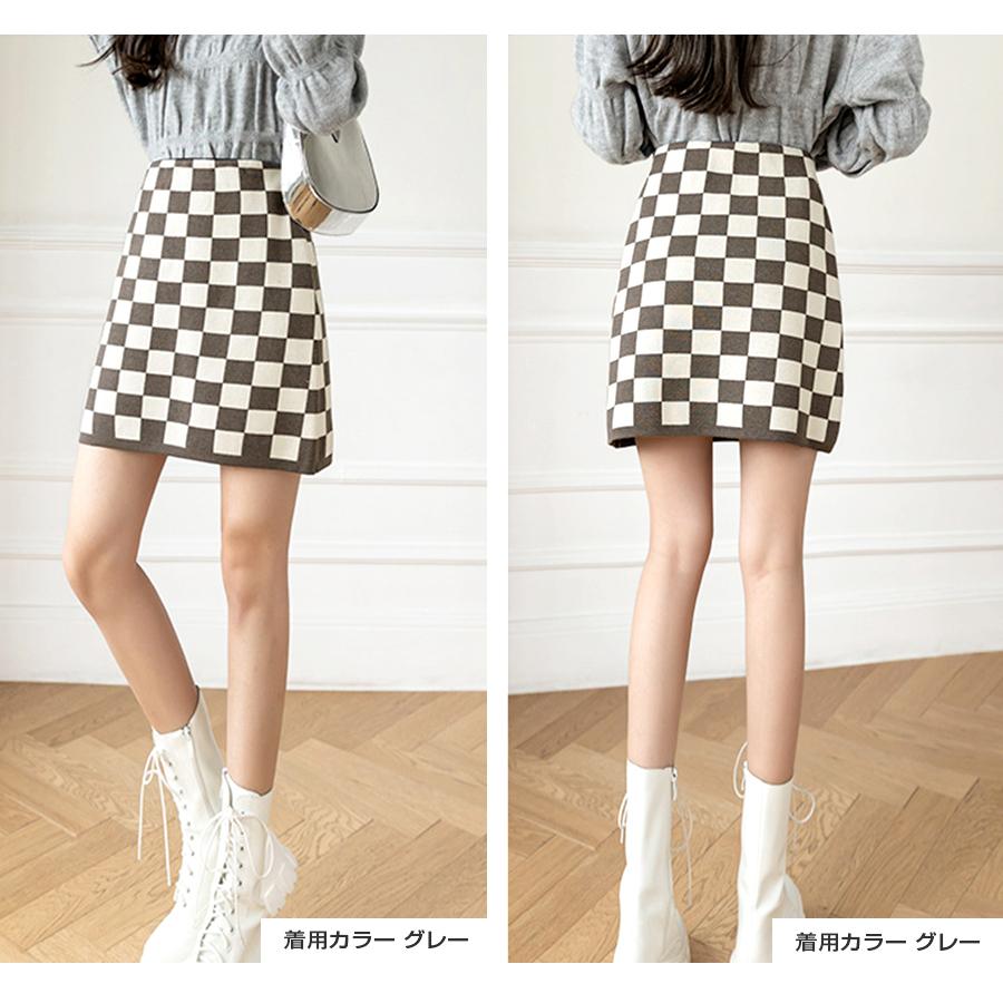 希少★カネコイサオ ドット×チェック パッチワーク ピンタック ロングスカート ニットスカート ミニ ブロックチェック柄 大人 カジュアル