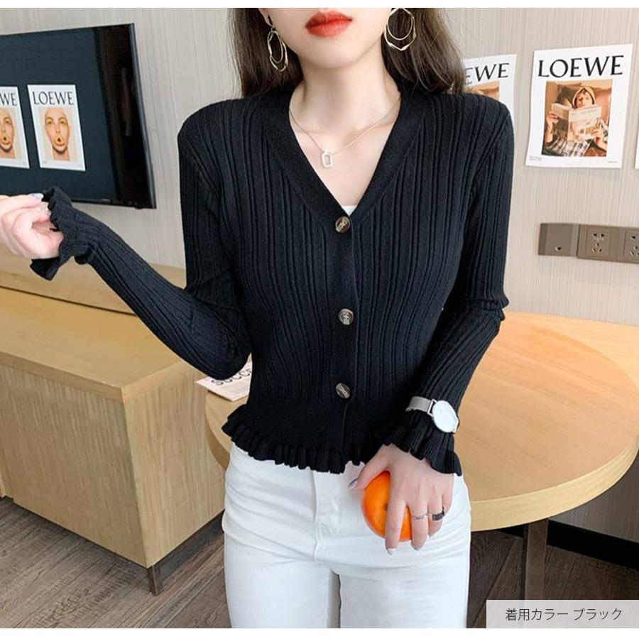 トップス THEVINYLHOUSE ROUND NECK CARDIGAN BLACK THEVINYLHOUSE ROUND NECK CARDIGAN BLACK