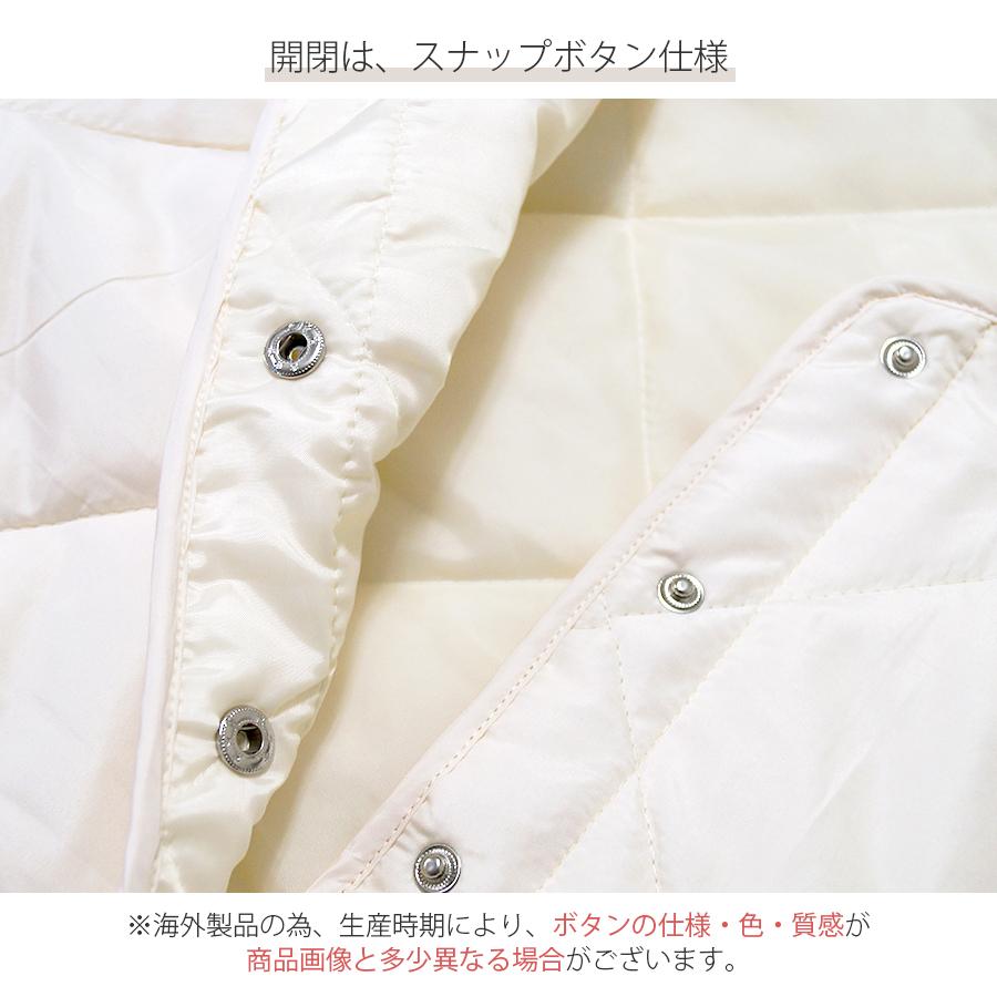 ジャケット ノーカラー キルティング アウター ブルゾン 長袖 ボタン