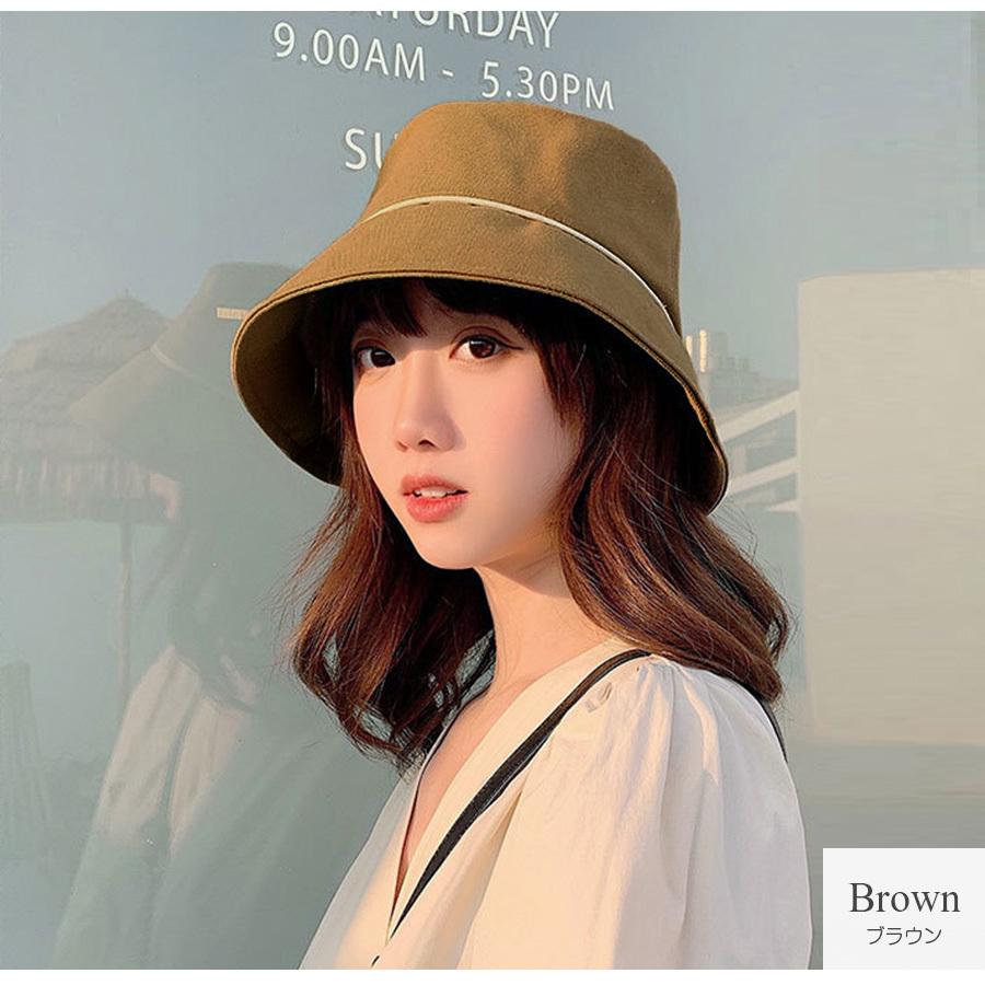 バケットハット 帽子 レディース 韓国ファッション ブラック