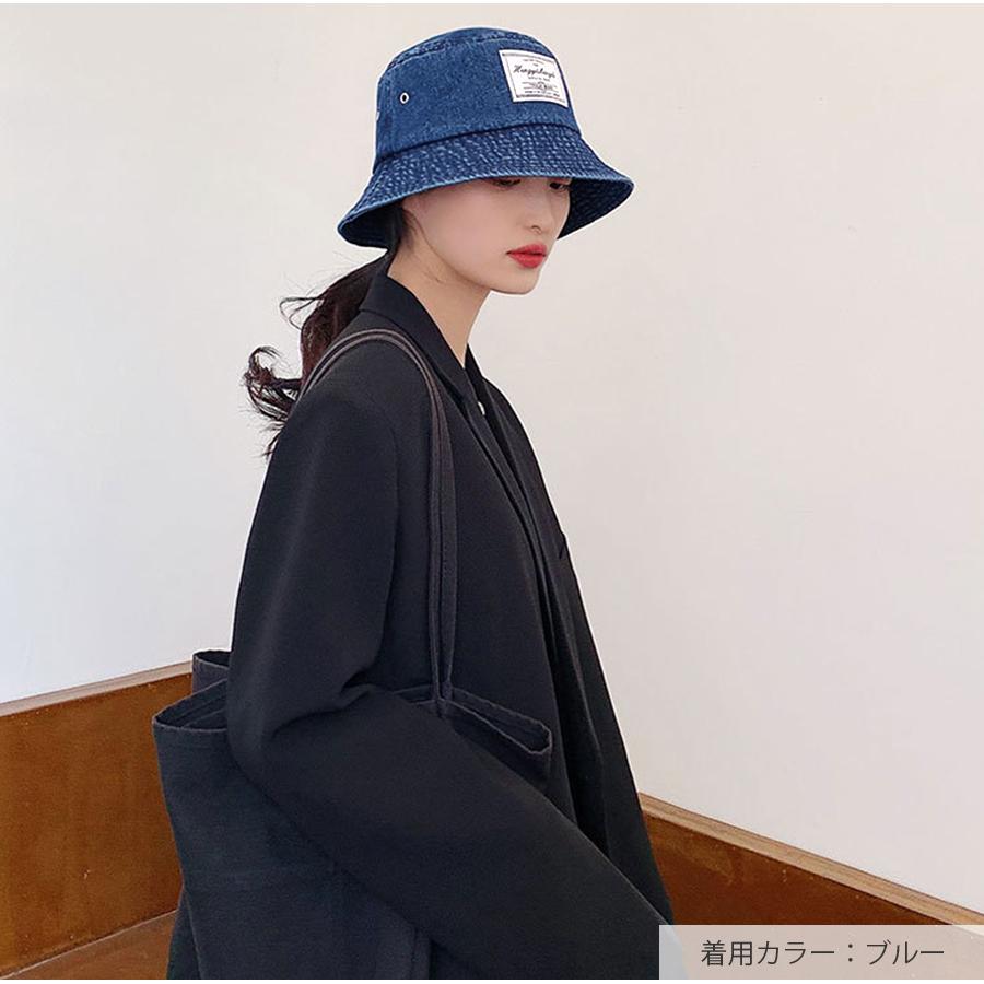 バケットハット デニム 帽子 レディース タグ 折りたたみ バケットハット デニム 帽子 レディース タグ 折りたたみ