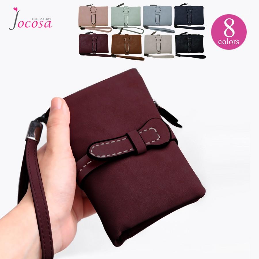 財布 二つ折り ミニ ウォレット レディース メンズ ピンク グリーン 緑 ブルー 青 ネイビー 紺 ワインレッド ブラウン 茶 グレーブラック 黒 Jocosa 84 84 Jocosa Yahoo ショップ 通販 Yahoo ショッピング