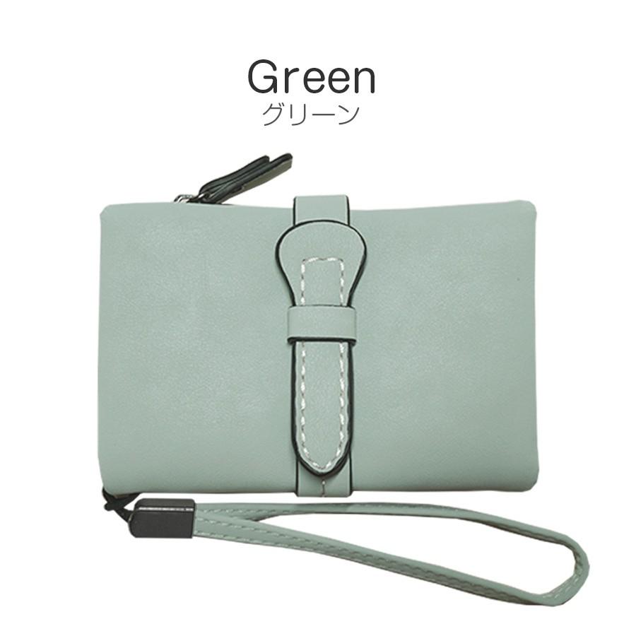 財布 二つ折り ミニ ウォレット レディース メンズ ピンク グリーン 緑