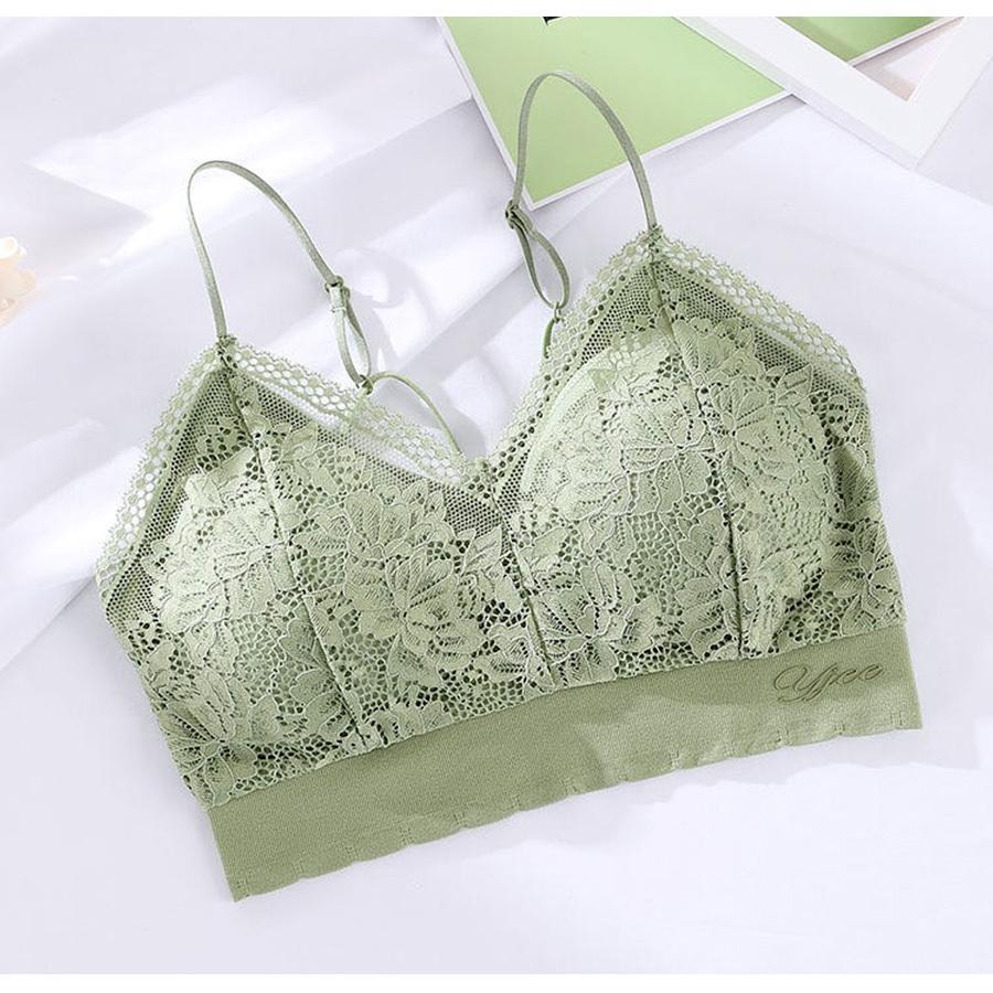 ブラトップ レース キャミソール カップ付き 見せブラ 透け感 ロゴ