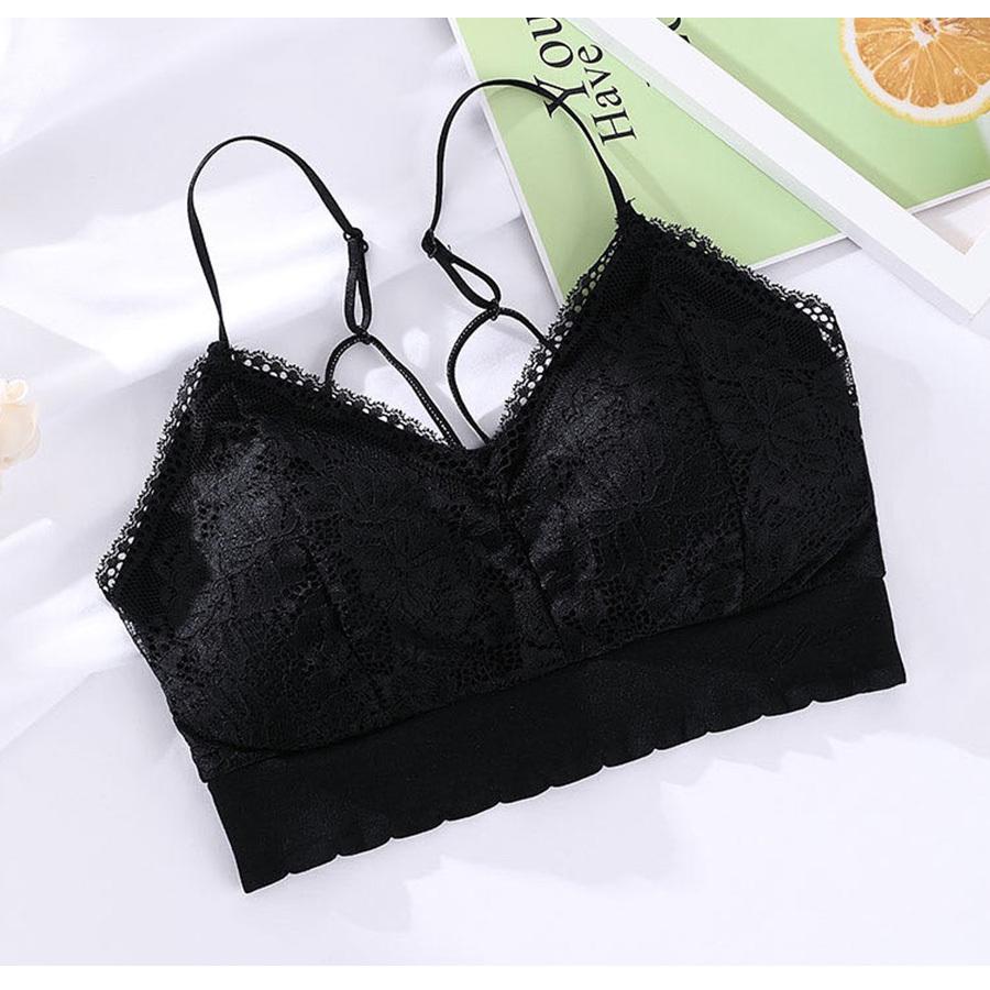 専用ページ❶ レースキャミソールL✖️2 ショーツM✖️4 2番カバー　M黒ブラ ブラトップ レース キャミソール カップ付き 見せブラ 透け感 ロゴ