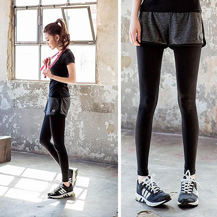 スポーツウェア レディース パンツ スパッツ 一体型レギンス