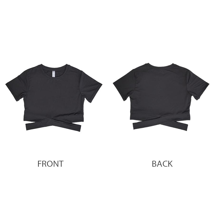 Tシャツ スポーツウェア トップス レディース 半袖 タイト ウエスト