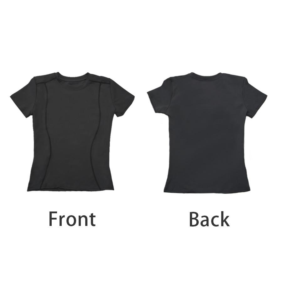 スポーツウェア トップス Tシャツ 半袖 レディース ブラック 黒 ピンク