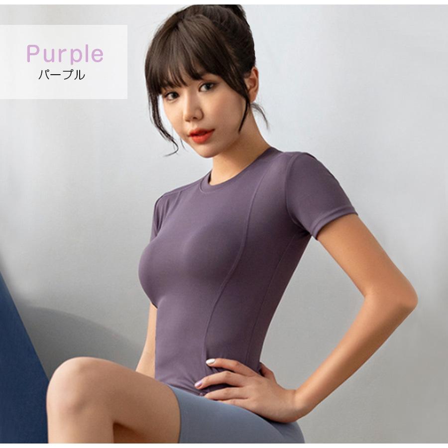 スポーツウェア トップス Tシャツ 半袖 レディース ブラック 黒 ピンク