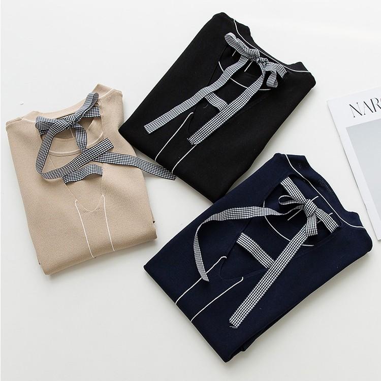 ワンピース レディース サマーニット ノースリーブ 背中開き バック