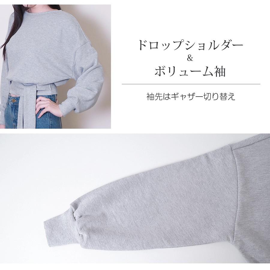 トレーナー スウェット レディース 長袖 リボン 春 秋 冬 トップス