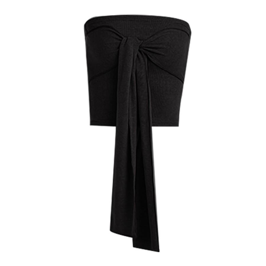 未使用タグ付‼️ リボンディテールトップス　black 未使用タグ付‼️ リボンディテールトップス black