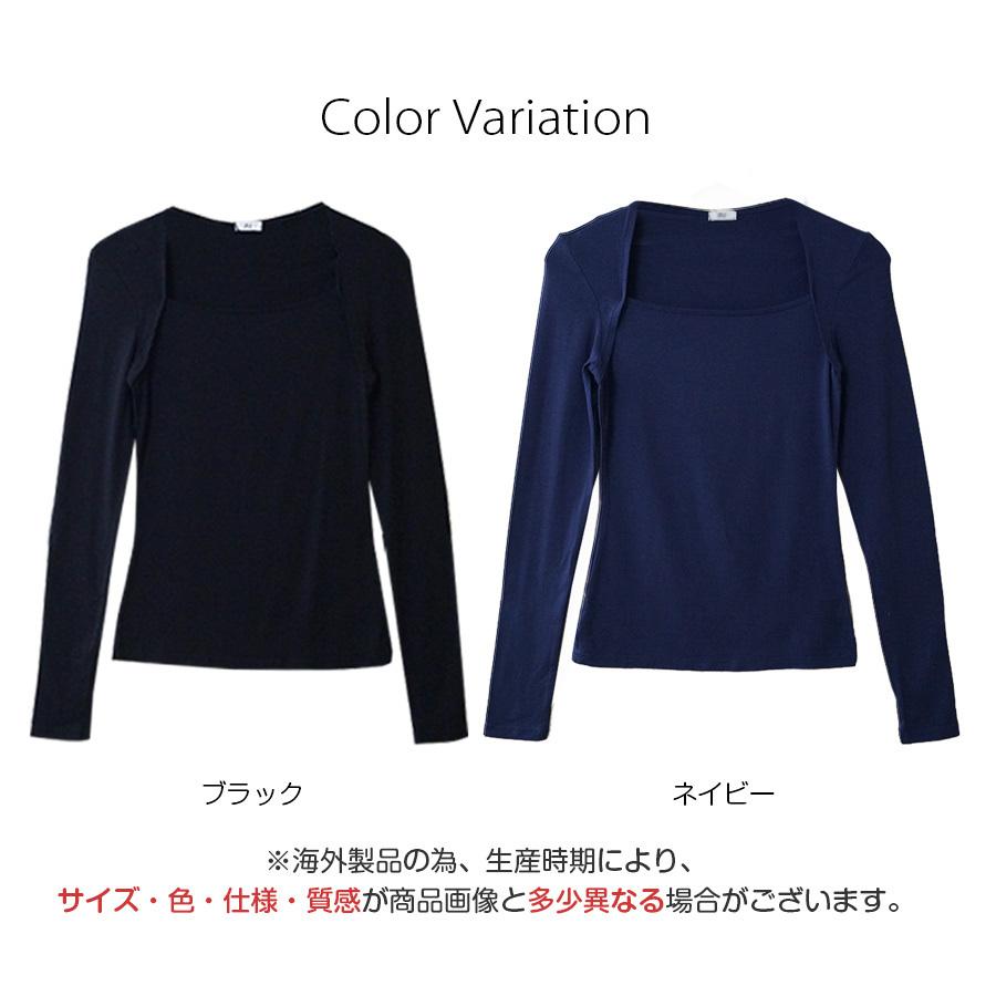 ETRE TOKYO スクエアカットトップス　ネイビー　紺　長袖 カットソー ETRE TOKYO - カットオフカフスロンTee (BLUE) | ADDICT WEB SHOP