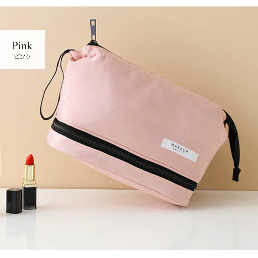 化粧ポーチ メイクポーチ トラベルポーチ 撥水 防水 大 携帯用 大容量