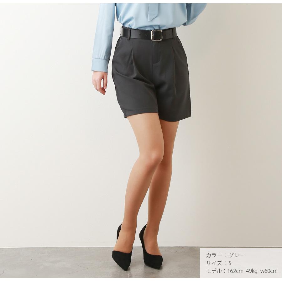 ショートパンツ タック ボトムス ボタン ポケット 韓国ファッション