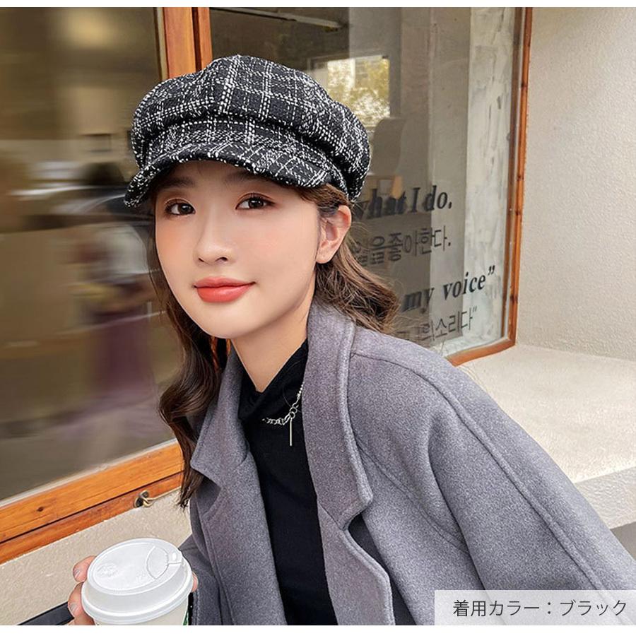 キャスケット 帽子 レディース 韓国ファッション チェック柄 キャスケット 帽子 レディース 韓国ファッション チェック柄