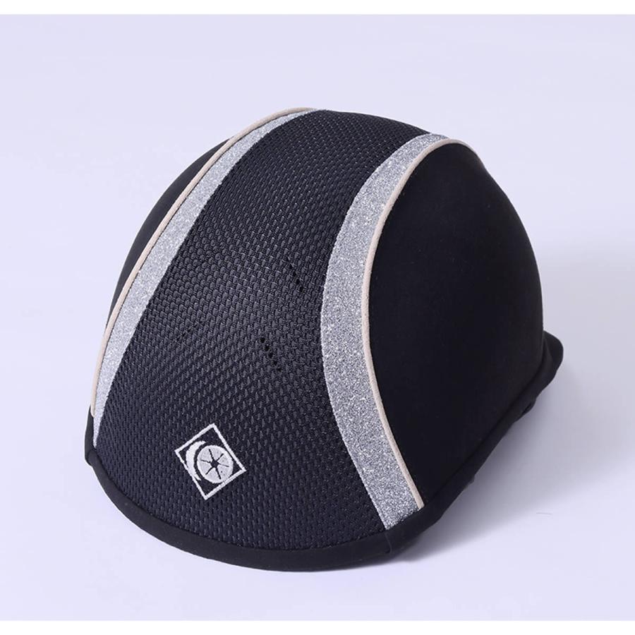 乗馬 ヘルメット CHARLES OWEN MyAyr8 マイクロスエード シルバースパークリートリム 乗馬用品 馬具_2